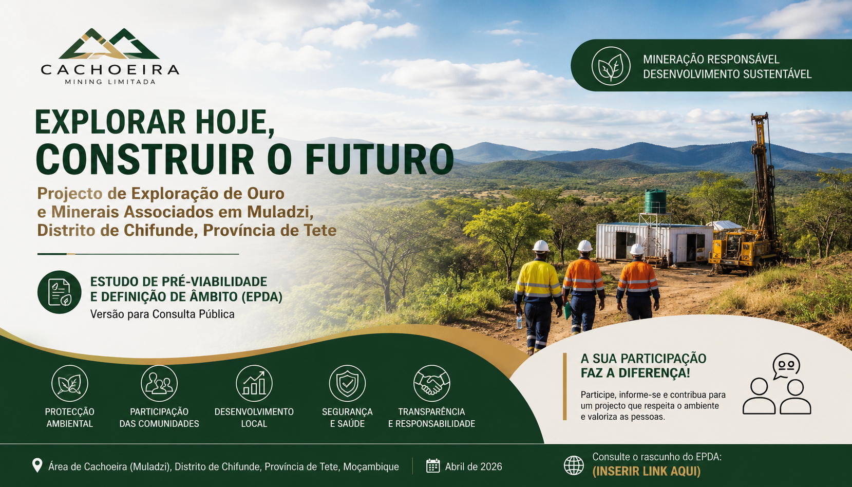 Consulta Pública do Estudo de Pré‑Viabilidade Ambiental e Definição de Âmbito (EPDA)