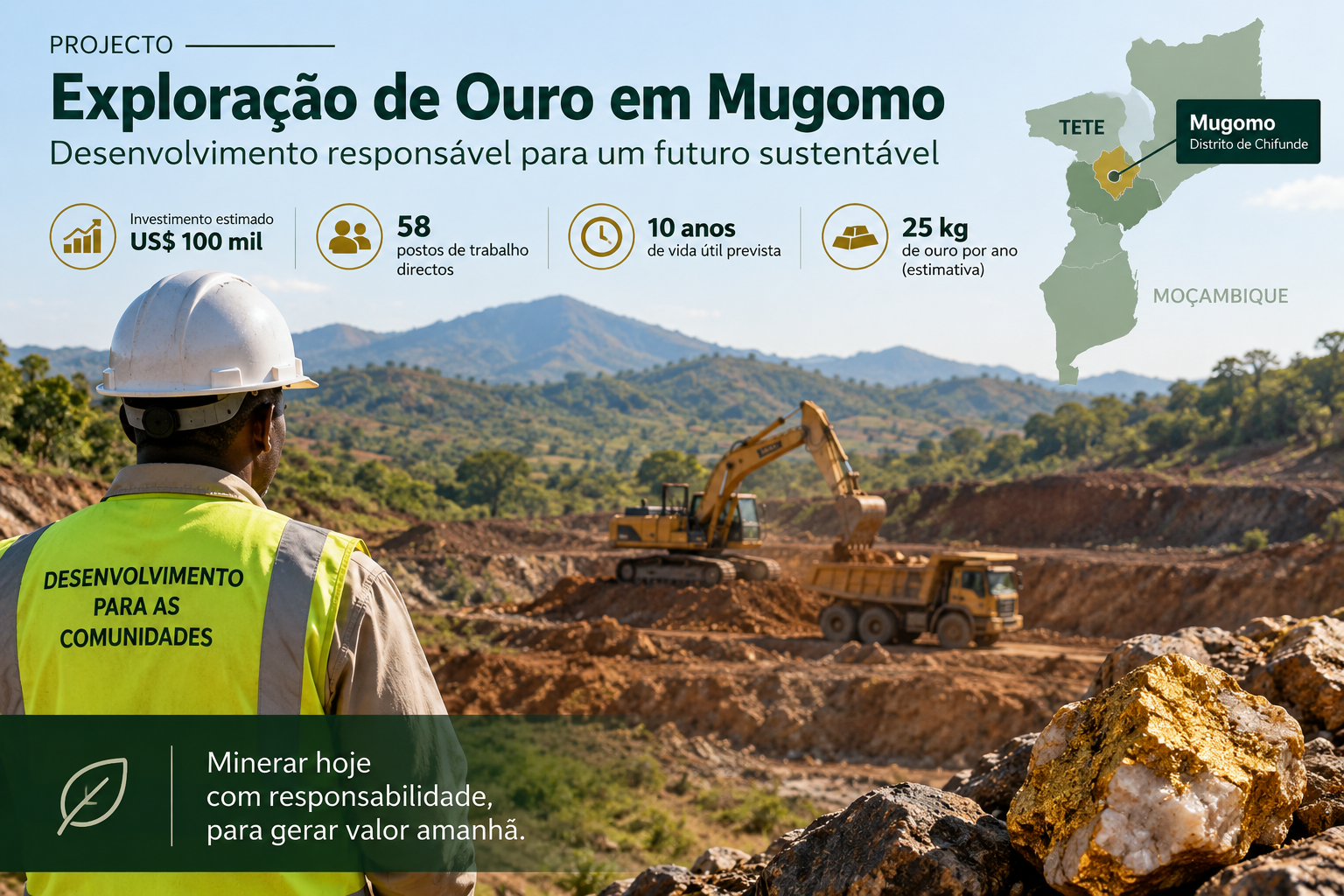 Projecto de Exploração de Ouro em Mugomo avança no processo de Avaliação Ambiental